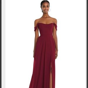 After six chiffon bridesmaid dress